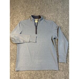 The Normal Brand Sweater Mens Medium Blue 1/4 Zip Mock Neck Knit Pullover Casual